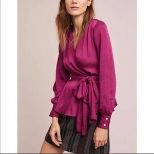 Anthropologie Wrap Blouse